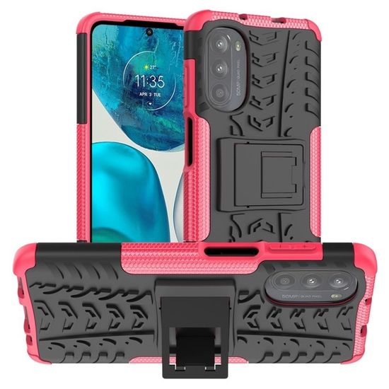 Cover Trasparente XINYEXIN Per Motorola Moto G52 4G / G82 5G, Custodia Antiurto Con Bordo Colorato Bianco E Paraurti In TPU+PC