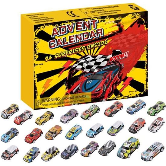 Calendrier De L'Avent Voiture - 24 Mini Voitures Jouets Pour Enfants 3-13 Ans - Cadeau De Noël Fille Garçon