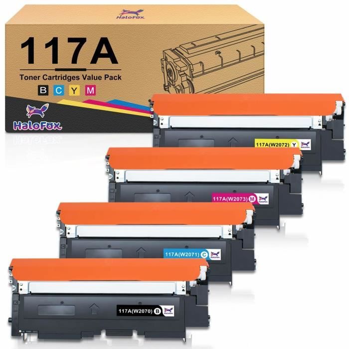 GPC Image 117A Toner Set Kompatibel für HP 117A Toner Set für HP Color Laser 179fwg Toner für Color Laser 178nwg 179fnw 178nw 150nw 178 179 W2070A W2071A W2072A W2073A (4er-Pack