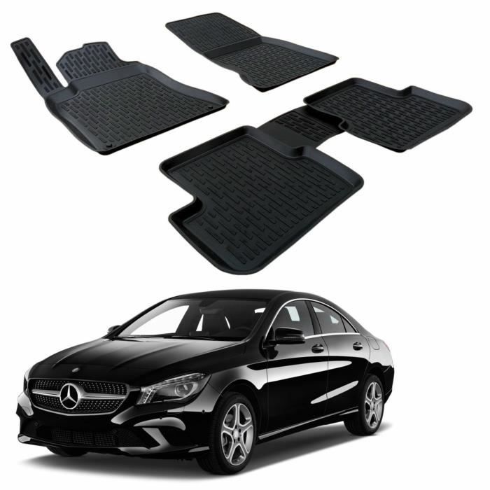- 3D TAPIS DE SOL EN CAOUTCHOUC PREMIUM COMPATIBLE AVEC MERCEDES CLA 2012-2018 SCOUTT