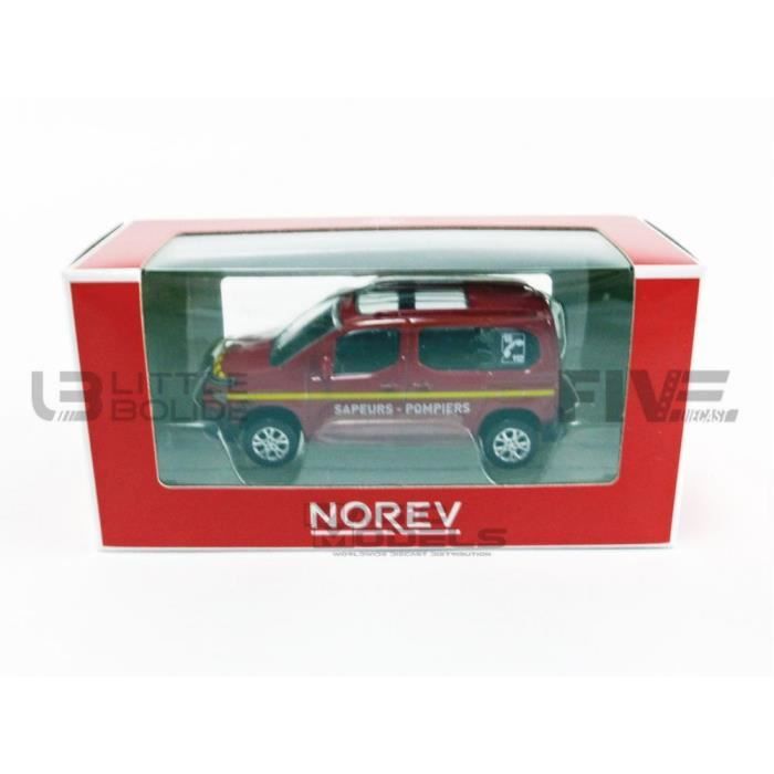 Voiture Miniature de Collection - NOREV 1/64 - CITROEN Berlingo Pompier - Red - 319151-BERPOMP
