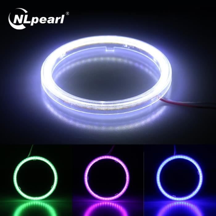 120mm Pink Purple -Nlpearl – ensemble de feux de voiture, 2 pièces, Led yeux d'ange 60-70-80-90-100-110-120mm, pour BMW E36 E39 E