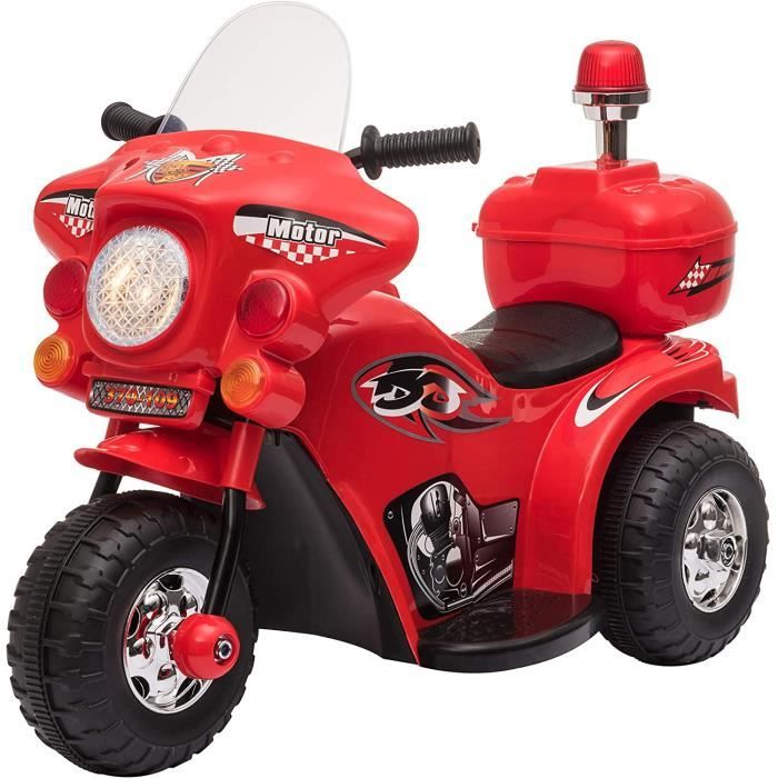 ✅ DESIGN : scooter moto electrique policier pour enfant rouge ✅ SÉCURITÉ : développe la capacité d'apprentissage de votre enfant qui