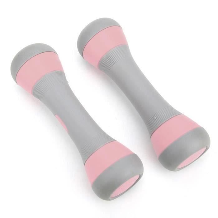 Lanqi Petit Haltère Reglable 1 Paire Rose