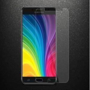 Film de protection pour téléphone Samsung C8 anti-empreintes digitales surface totalement transparente en verre trempé 20D
