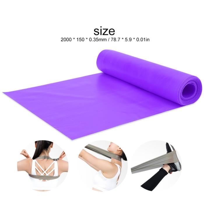 Garosa ceinture de yoga Bande de résistance de sangle de yoga élastique de 2 m, accessoire de ceinture d'entraînement d'exercice