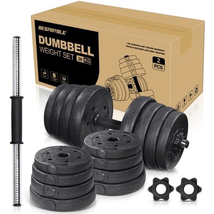 kit Haltères 30kg réglables pour musculation