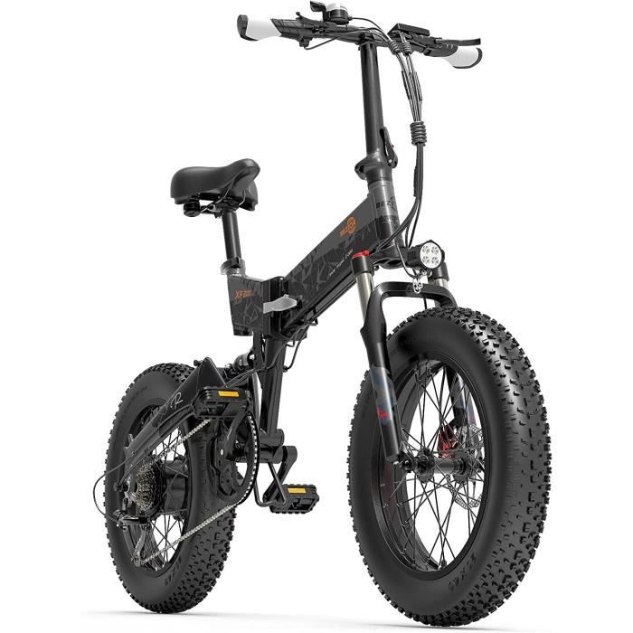 Vélo électrique pliable 1000W 48V 15Ah Gros pneu 20x4.0 pouces Shimano à 7 vitesses 130KM Affichage LCD Étanche IP54 BEZIOR XF200 N