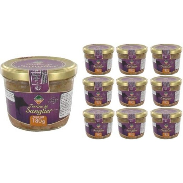 [Lot de 10] Terrine de Sanglier - 180g par boite