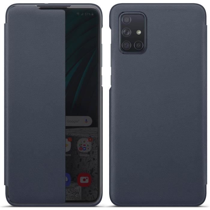Coque Galaxy A51, Avec Fonction Sommeil Intelligent/Réveillez Automatiquement,Bumper Étui Housse pour Samsung Galaxy A51 (Bleu)