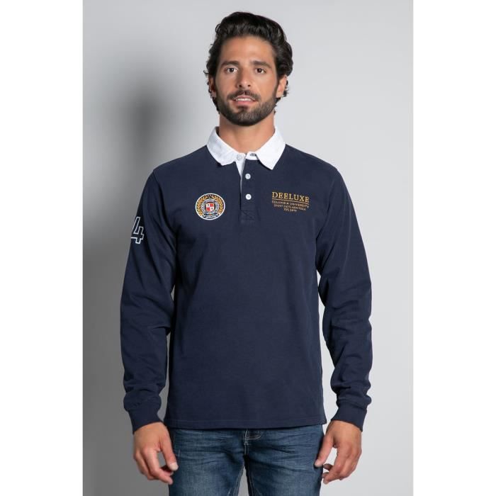 DEELUXE Polo manches longues GRANDON Navy