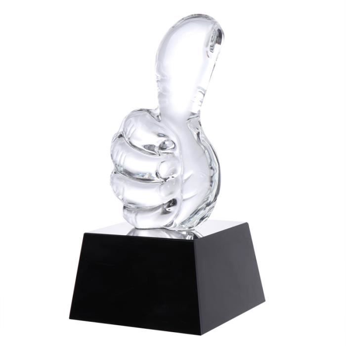 1PC Durable cristal mode pouce Design prix trophée fête décor cadeau pour ENSEMBLE DE VETEMENTS DE FOOTBALL - TENUE DE FOOTBALL