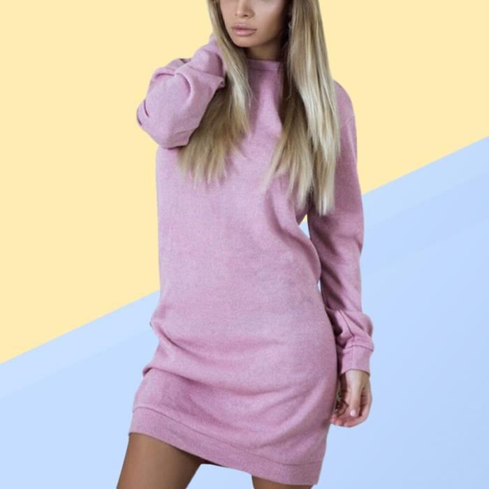 Robe chemisier dos à manches longues pour femme sur la jupe de hanche T-shirt ample CHEMISE DE SPORT - CHEMISE TECHNIQUE