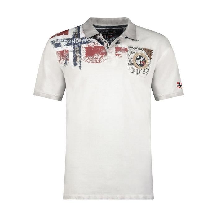 Polo Homme Geographical Norway Kamo 415EO Gris Clair