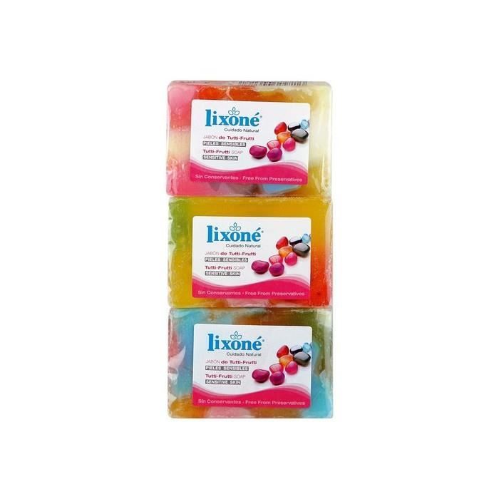 Savons et gels admirable savon en glycerine naturelle tutti-frutti lixone (3 uds)
