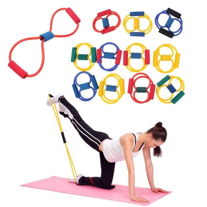4 PCS Bande élastique Yoga résistance Yoga ABS Exercice Stretch Fitness Tube Workout Bands intérieur sport