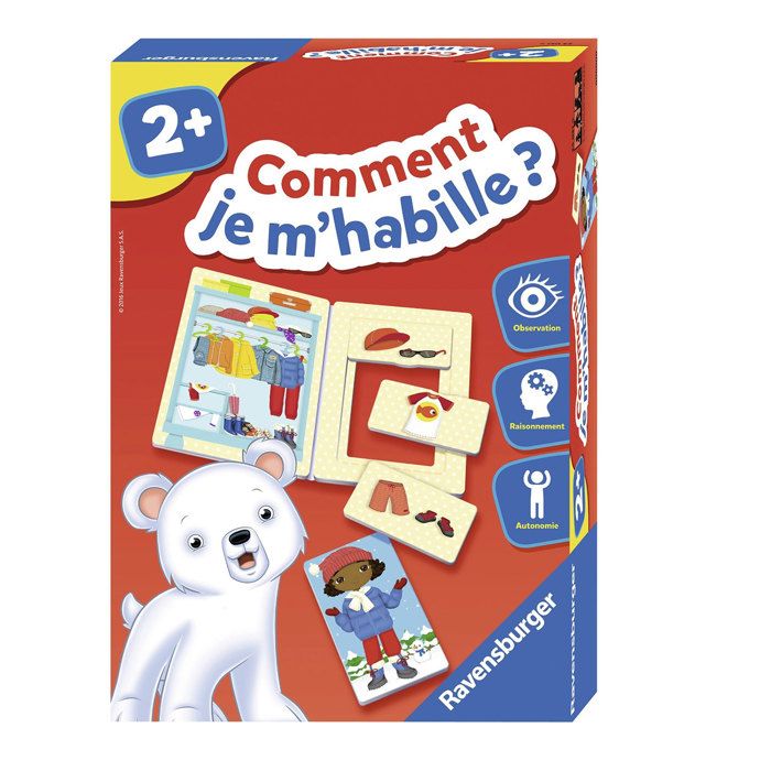 RAVENSBURGER Jeu éducatif Comment je m'habille ? - 2 ans et +