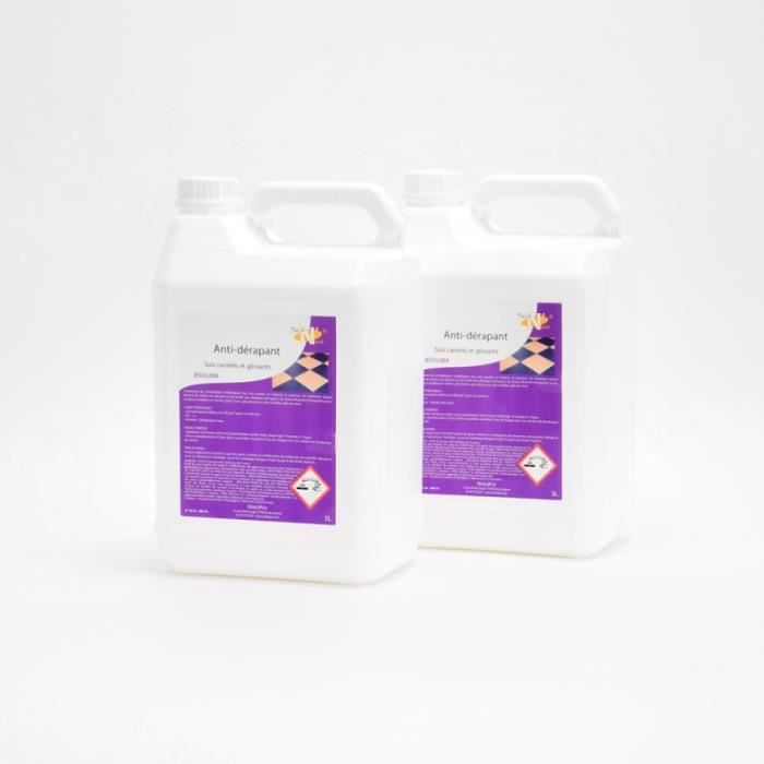 Anti-dérapant pour carrelage - Lot de 2 bidons 5L