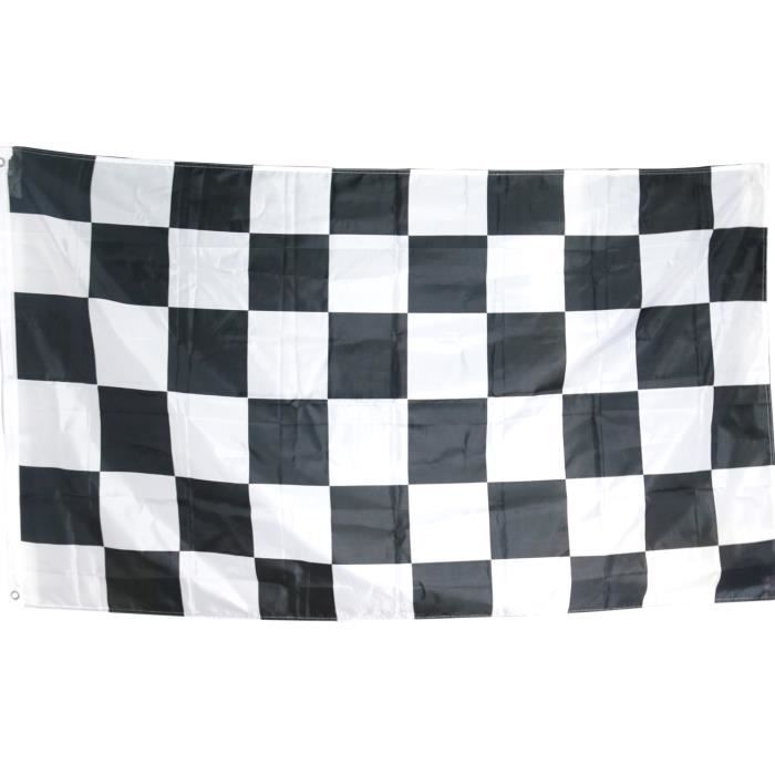TRIXES Grand Drapeau à Damier Noir et Blanc F1 Course Automobile 5 pieds x 3 pieds