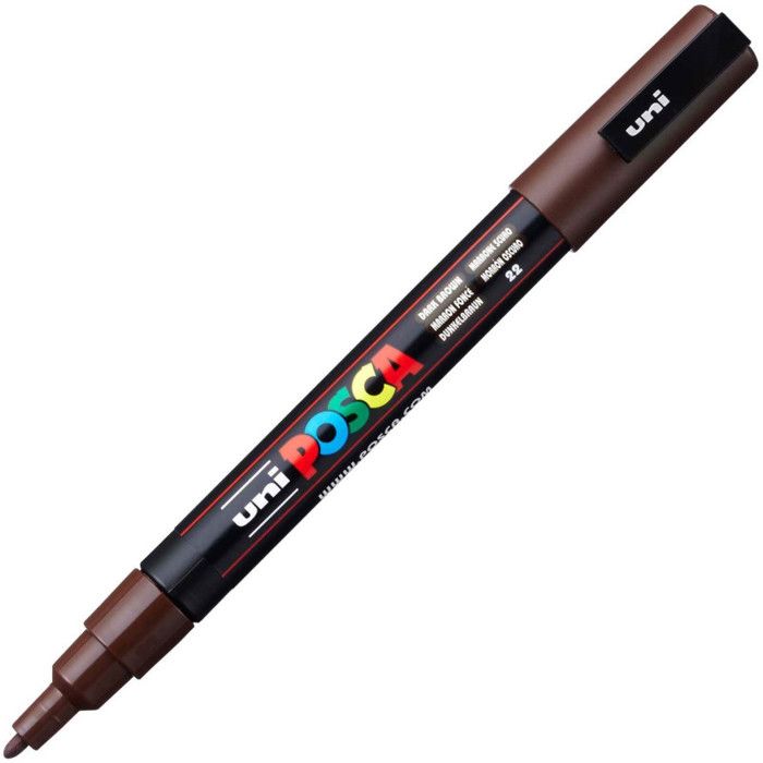 Marqueur à pigment POSCA PC-3M, marron foncé