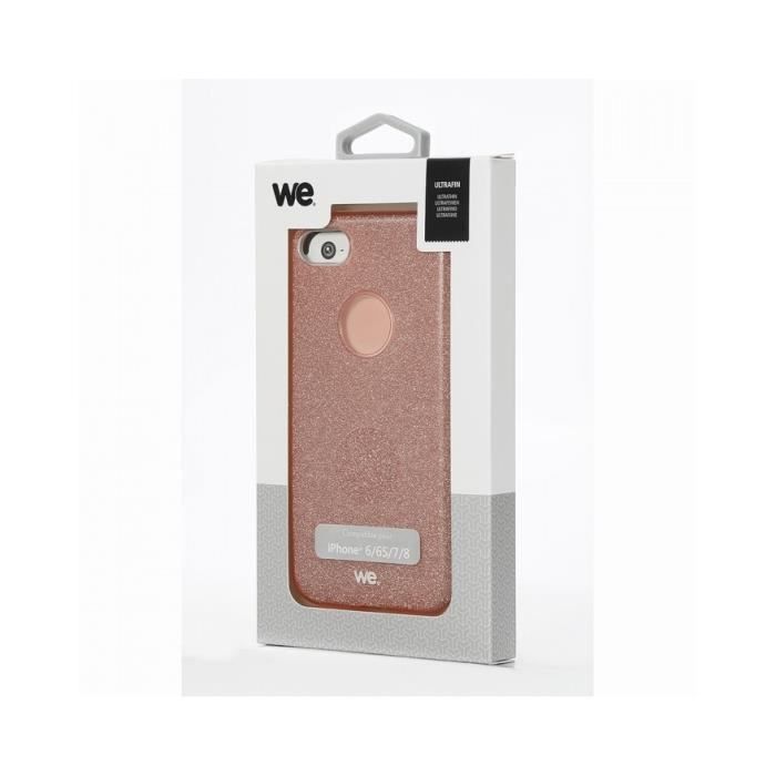 Coque de protection paillettes We pour IPhone 6/6s/7/8 Rose