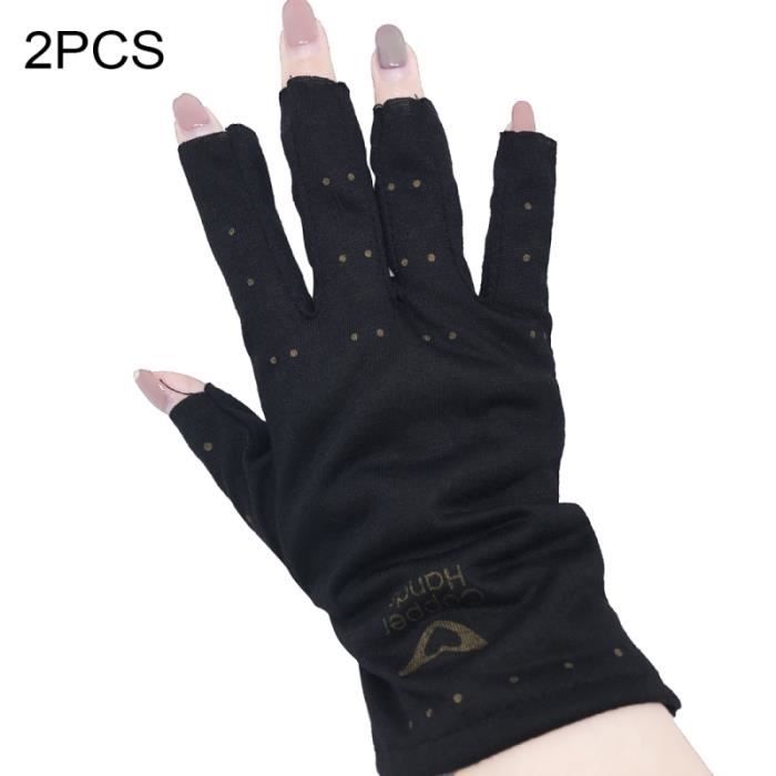 2 PCS Gants Arthritiques Anti-Douleur Symptôme Soulagement des Doigts Noir