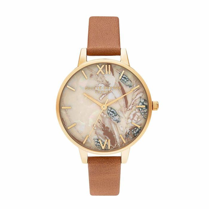 Montre Femme Olivia Burton – Cadran Bleu Soleil, Bracelet Acier Inox, Mouvement Quartz – Style Londonien élégant – Modèle Grosvenor OB16PP37