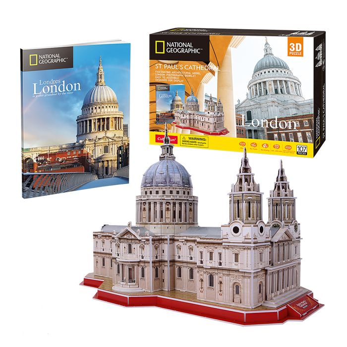 Puzzle 3D - CubicFun St Pauls Cathedral - 131 pièces - Éducatif - Facile à assembler
