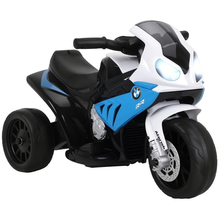 Moto électrique pour enfants - HOMCOM - 3 roues 6V 25 Km/h - effets lumineux et sonores - charge max. 20 kg - BMW S1000 RR - bleu