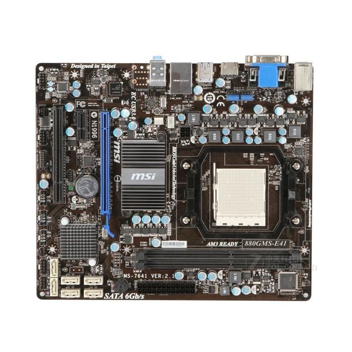 Carte mère MSI 880GMS-E41 AMD 880G Socket AM3 2xDDR3 SDRAM 16 Go Micro ATX - Msi