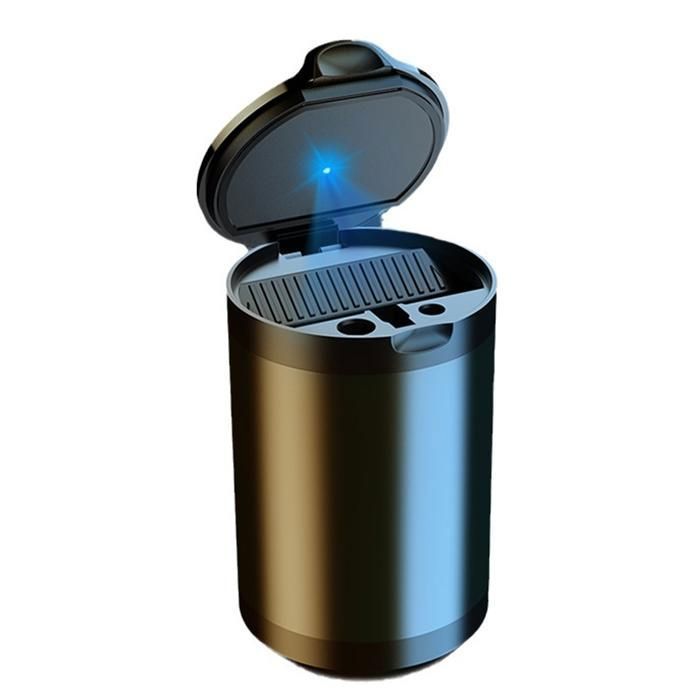 Cendrier De Voiture Anti-Odeur - Avec LED Auto, Support Et Brosse - Grande Capacité - Amovible