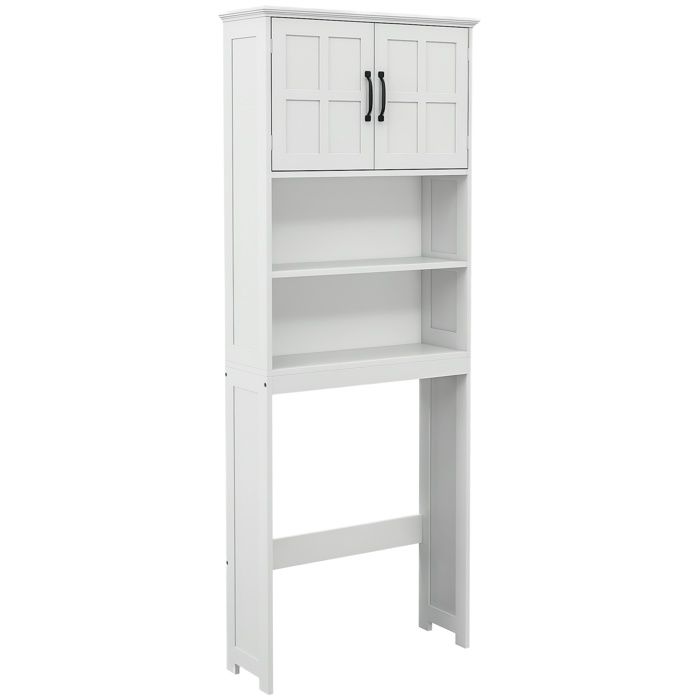 Blanc Meuble de Rangement Au-Dessus des Toilettes WC ou Lave-Linge Blanc Meuble de Rangement Au-Dessus des Toilettes WC ou Lave-Linge