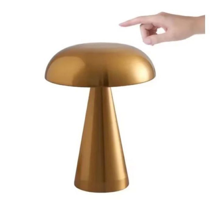 Lampe veilleuse Champignon Tactile intensité variable Rechargeable Intensité Variable Doré