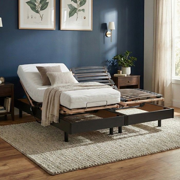 Ensemble 2 sommiers relaxation électrique FLEXPUR 80x200 / Noir