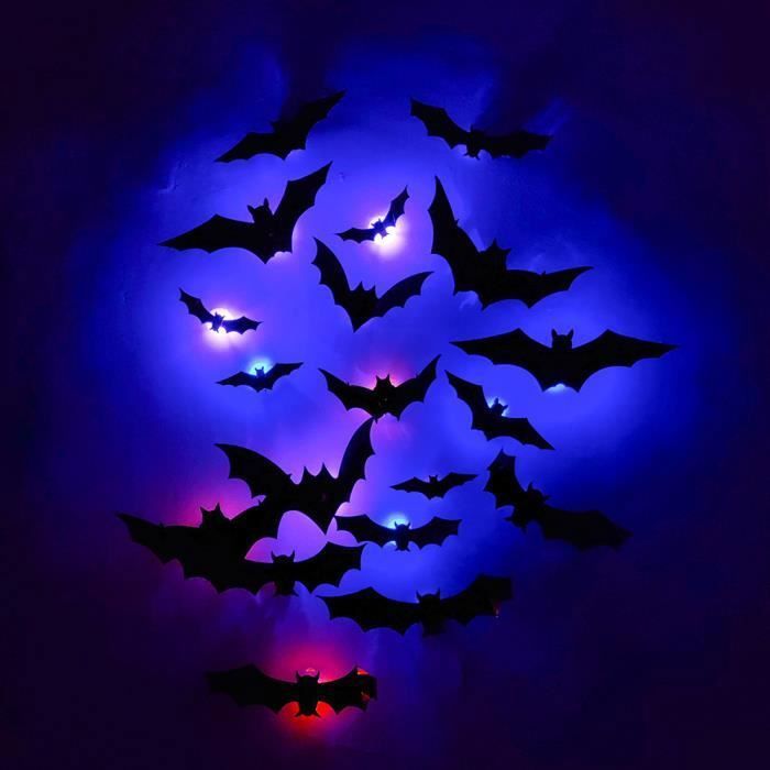 120 Autocollants Chauves-souris 3D Halloween - Décoration Murale Et Fenêtre Effrayante