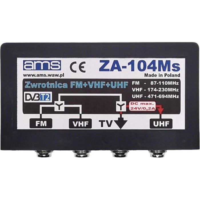 Coupleur de Bande Terrestre 3 Entrées FM - VHF/DAB - UHF LTE 700