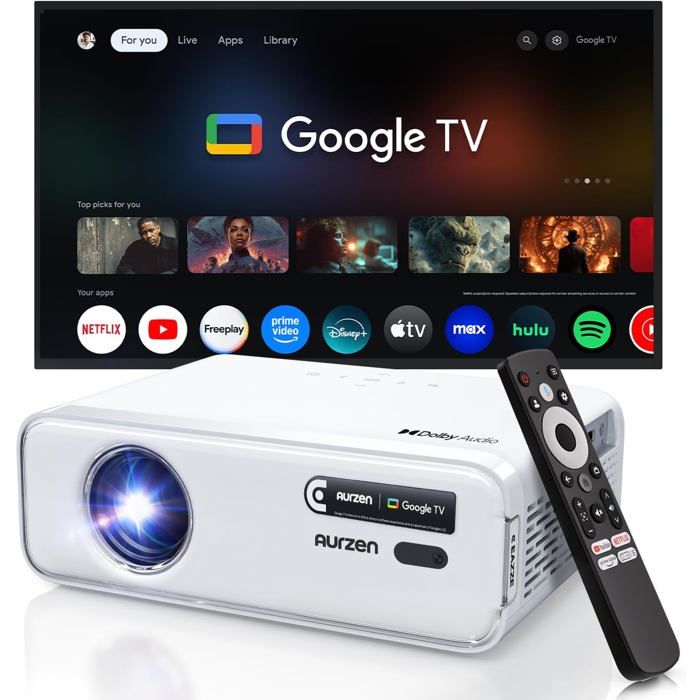 Vidéoprojecteur Aurzen EAZZE D1 GTV 4K WiFi Bluetooth Auto Focus Dolby Audio