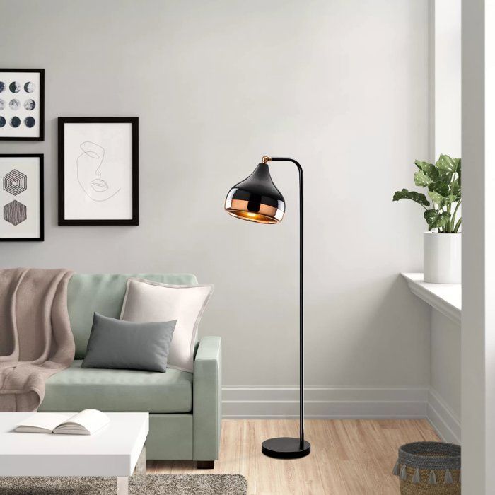 Lampe de Sol Lipioni Dmora en Métal Noir