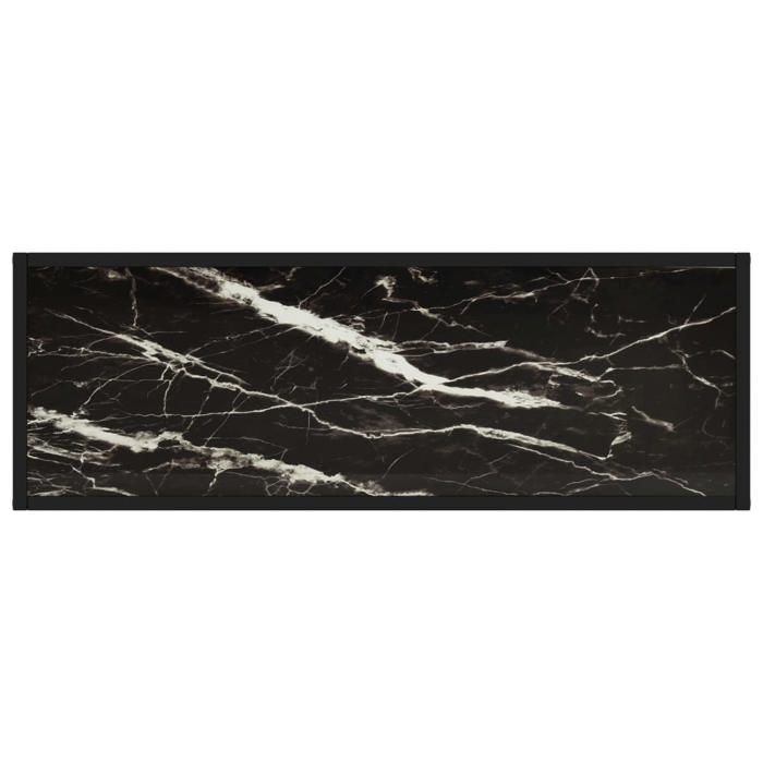 Grand Table dAppoint Noir - LEMON® Table console - Noir - Console DENTREE - 100x35x75cm - verre trempé 718 - Soldes