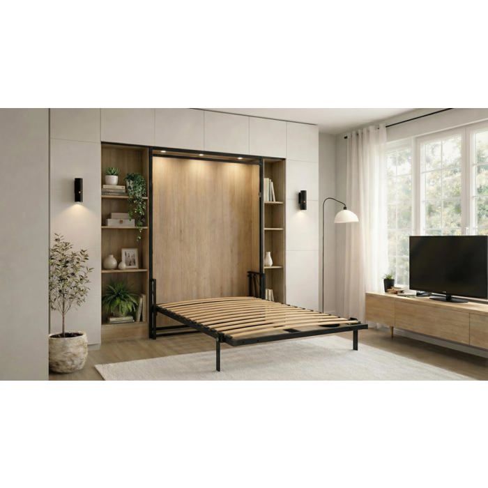 Lit escamotable 1 5 place WallBedKing Morphy Classic 120x200 vertical – lit mural gain de place modulable et extensible