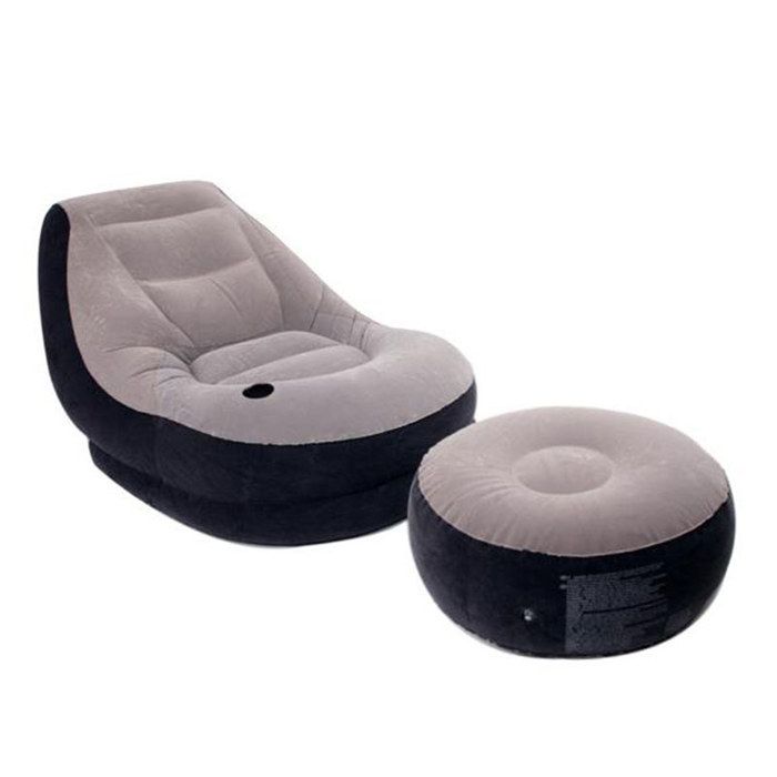 Intex canapé simple flocage gonflable canapé-lit paresseux inclinable - Aueq - pause-déjeuner avec repose-pieds