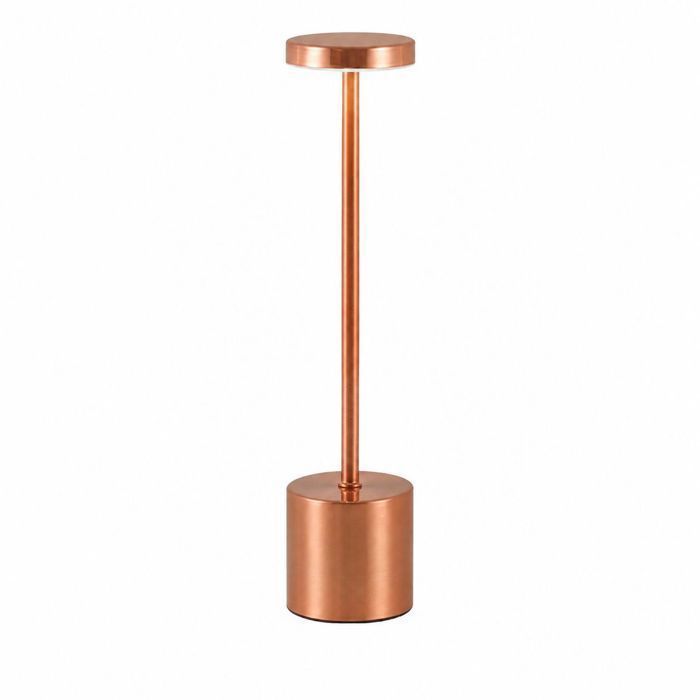 Lampe de table sans fil rechargeable tactile – 2400mAh 3 températures de couleur dimmable – pour chambre terrasse – H31cm rose doré