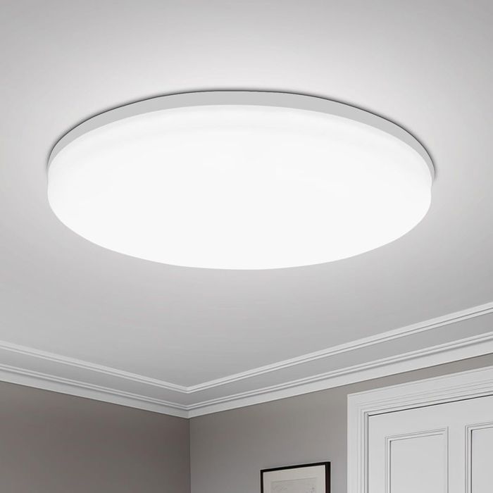 Plafonnier LED Étanche IP40 30 cm 48W 4320 LM Blanc Froid 6500K Éclairage Rond pour Salle de Bain Cuisine Intérieur et