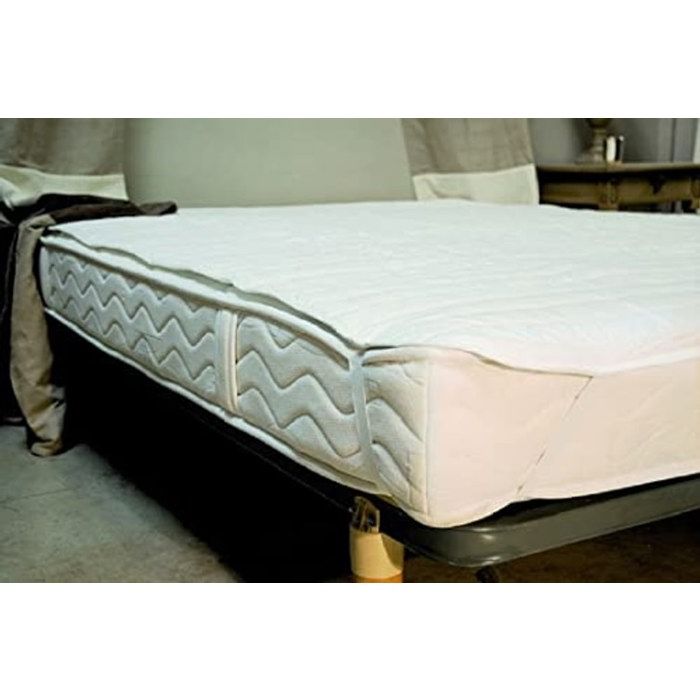 Surmatelas magnétique - VITALGOMAG - Bon Sommeil et Bien-être - 140x190 cm - 168 aimants 12200 Gauss - Triple action
