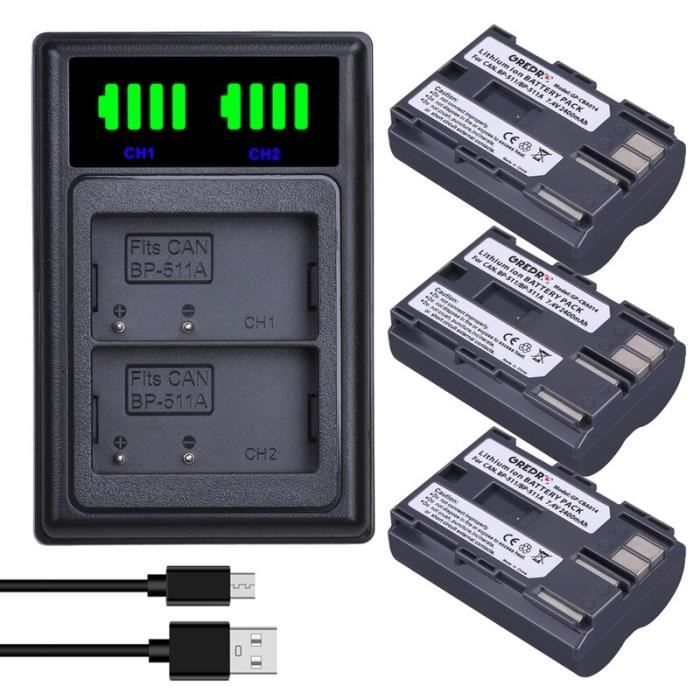 3Pcs Bateria BP-511 BP 511 BP511 BP511A BP-511A Di... – Vicedeal - Foto 3