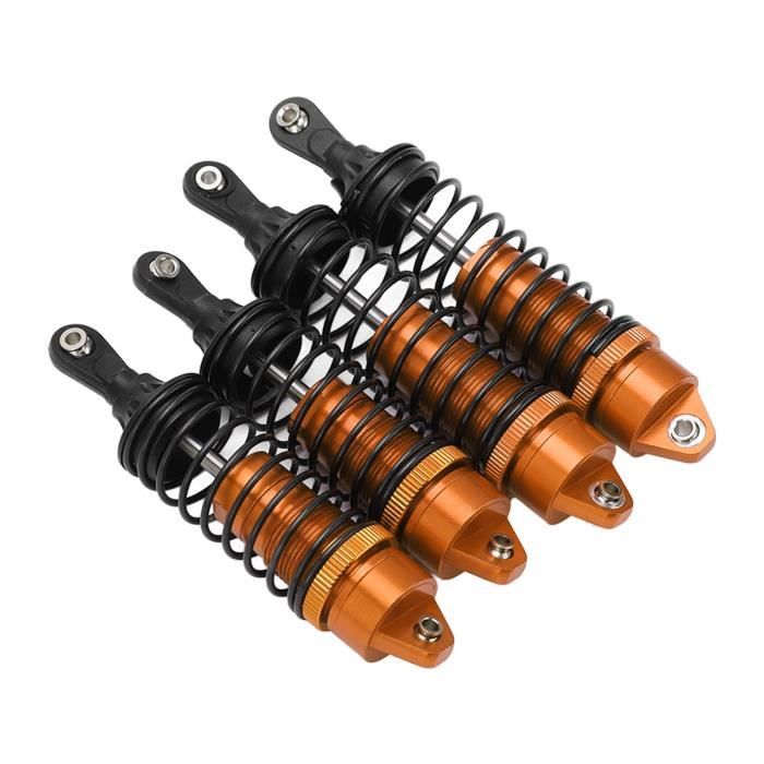 Amortisseur RC, 2 pièces 65 mm 1/18 RC Amortisseur en métal Rouge RC Amortisseur Ressorts Ensemble pour 1/18 RC Voiture