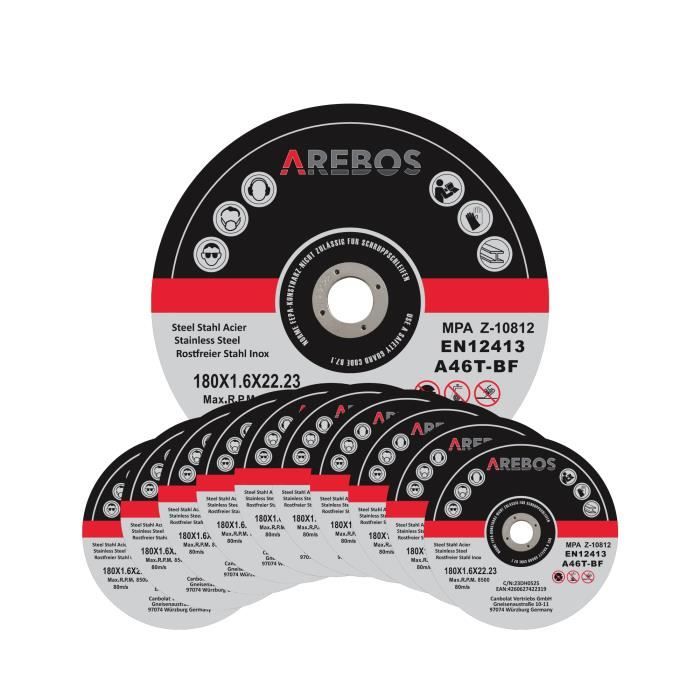 lot de 50 disques a tronconner pour meuleuse tronconneuse 180 mm x 1 8 mm cdiscount bricolage
