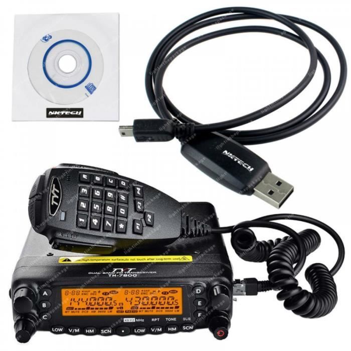 Antenne Bibande VHF/UHF NL-770S Pour Autoradio - Acier Inoxydable 144/430MHz - Compatible Yaesu, Icom, Kenwood