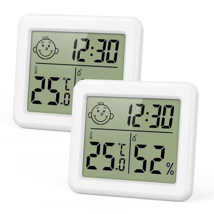 Thermomètre hygromètre numérique [Lot de 2], Station météo, Petit