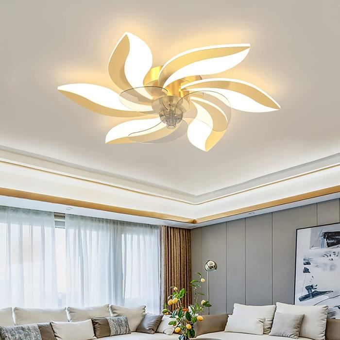 Ventilateur De Plafond Sans Pales Avec Lumière LED – Télécommande – 6 Vitesses, 3 Températures De Couleur, Minuterie – Silencieux (<30 DB) – Pour Chambre, Salon
